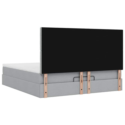 Struttura Letto Pouf con Materasso 160x200 cm in Tessuto | homemem39
