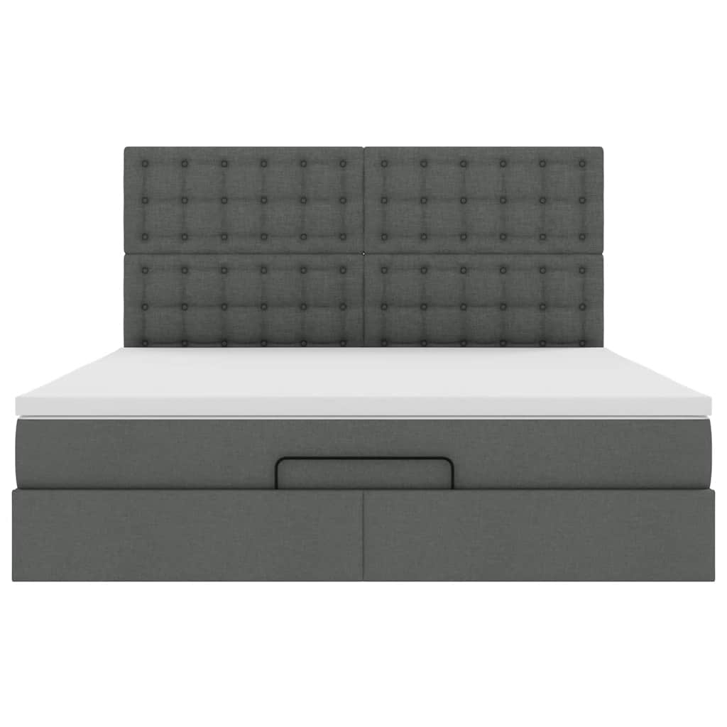 Struttura Letto Pouf con Materasso 160x200 cm in Tessuto | homemem39