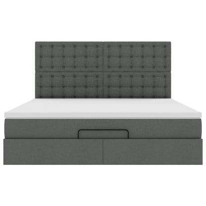 Struttura Letto Pouf con Materasso 160x200 cm in Tessuto | homemem39