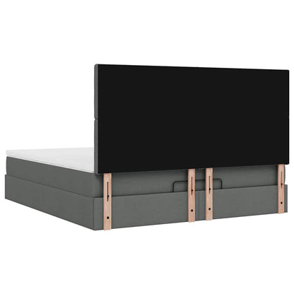 Struttura Letto Pouf con Materasso 160x200 cm in Tessuto | homemem39