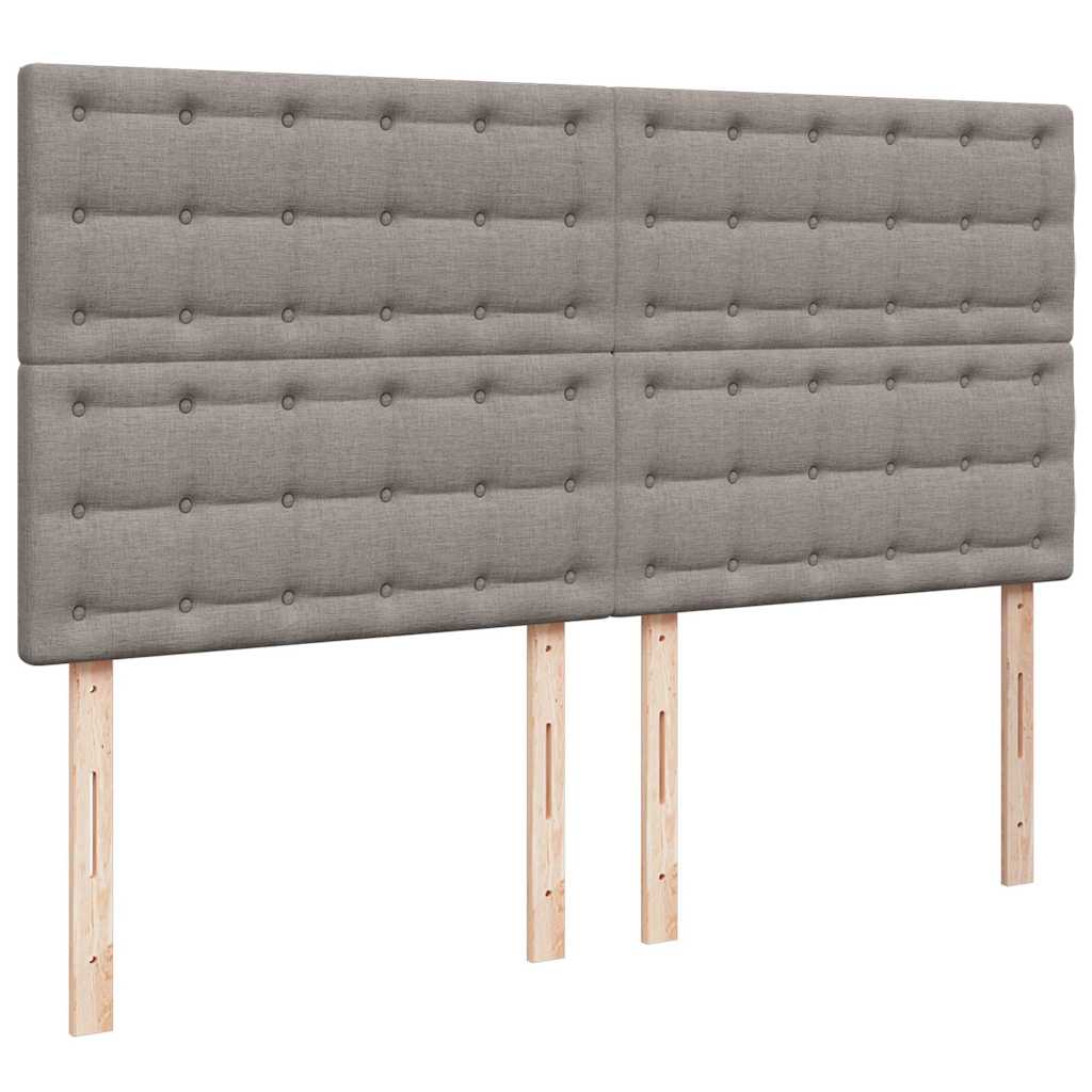 Struttura Letto Pouf con Materassi Tortora 200x200 cm Tessuto | homemem39