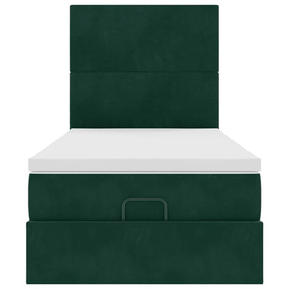 Struttura Letto Pouf con Materassi 80x200 cm Velluto