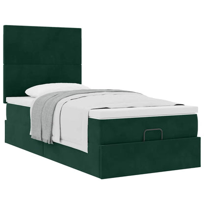 Struttura Letto Pouf con Materassi 90x190 cm in Velluto | homemem39