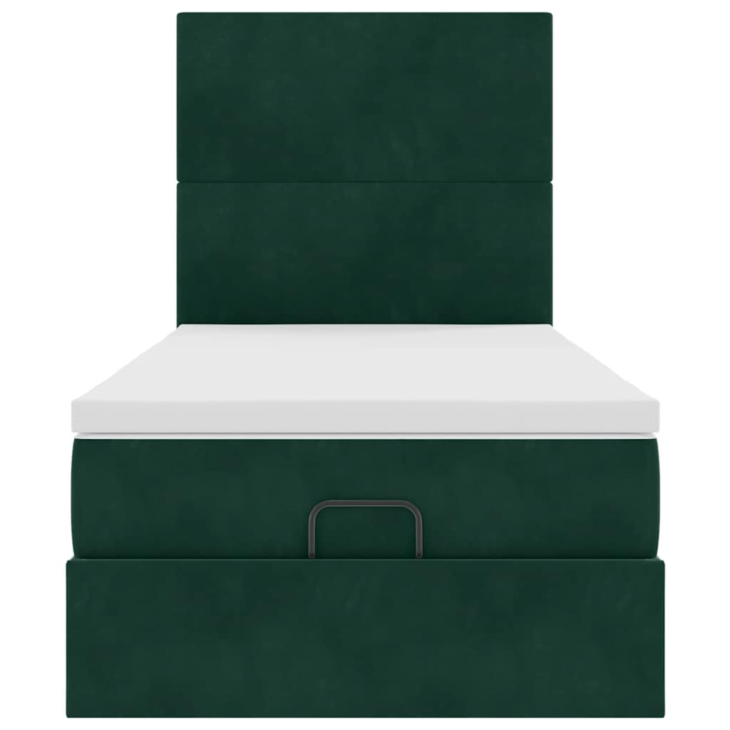 Struttura Letto Pouf con Materassi 90x190 cm in Velluto | homemem39