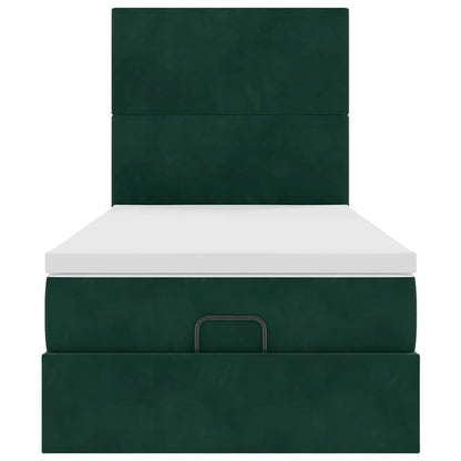 Struttura Letto Pouf con Materassi 90x190 cm in Velluto | homemem39