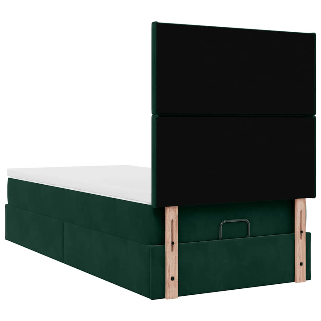 Struttura Letto Pouf con Materassi 90x190 cm in Velluto | homemem39