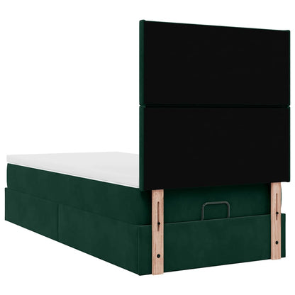 Struttura Letto Pouf con Materassi 90x190 cm in Velluto | homemem39