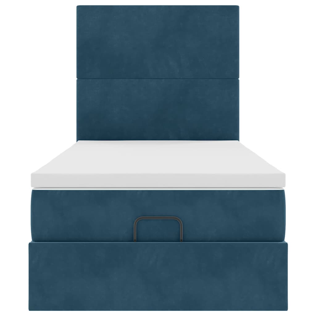 Struttura Letto Pouf con Materassi 90x190 cm in Velluto | homemem39