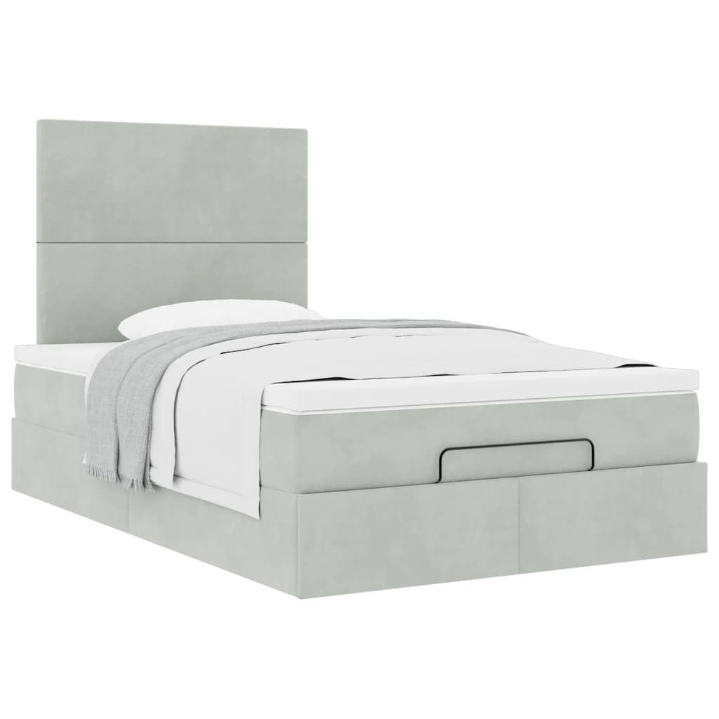 Struttura Letto Pouf con Materassi 120x190 cm Velluto | homemem39