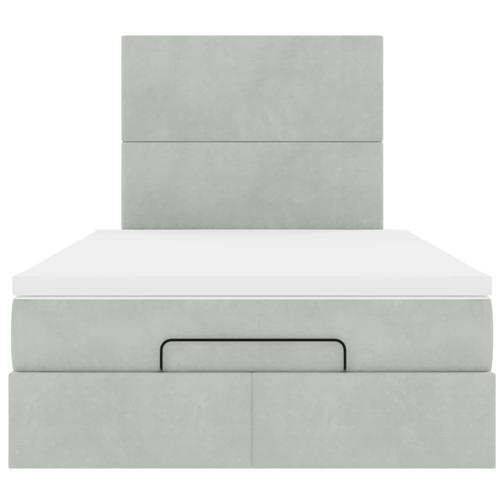 Struttura Letto Pouf con Materassi 120x190 cm Velluto | homemem39