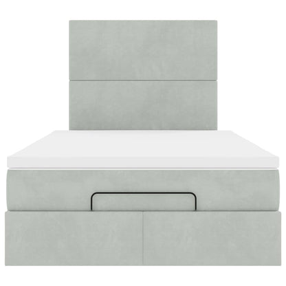 Struttura Letto Pouf con Materassi 120x190 cm Velluto | homemem39