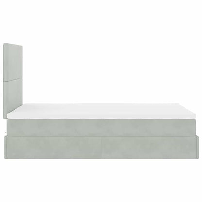 Struttura Letto Pouf con Materassi 120x190 cm Velluto | homemem39