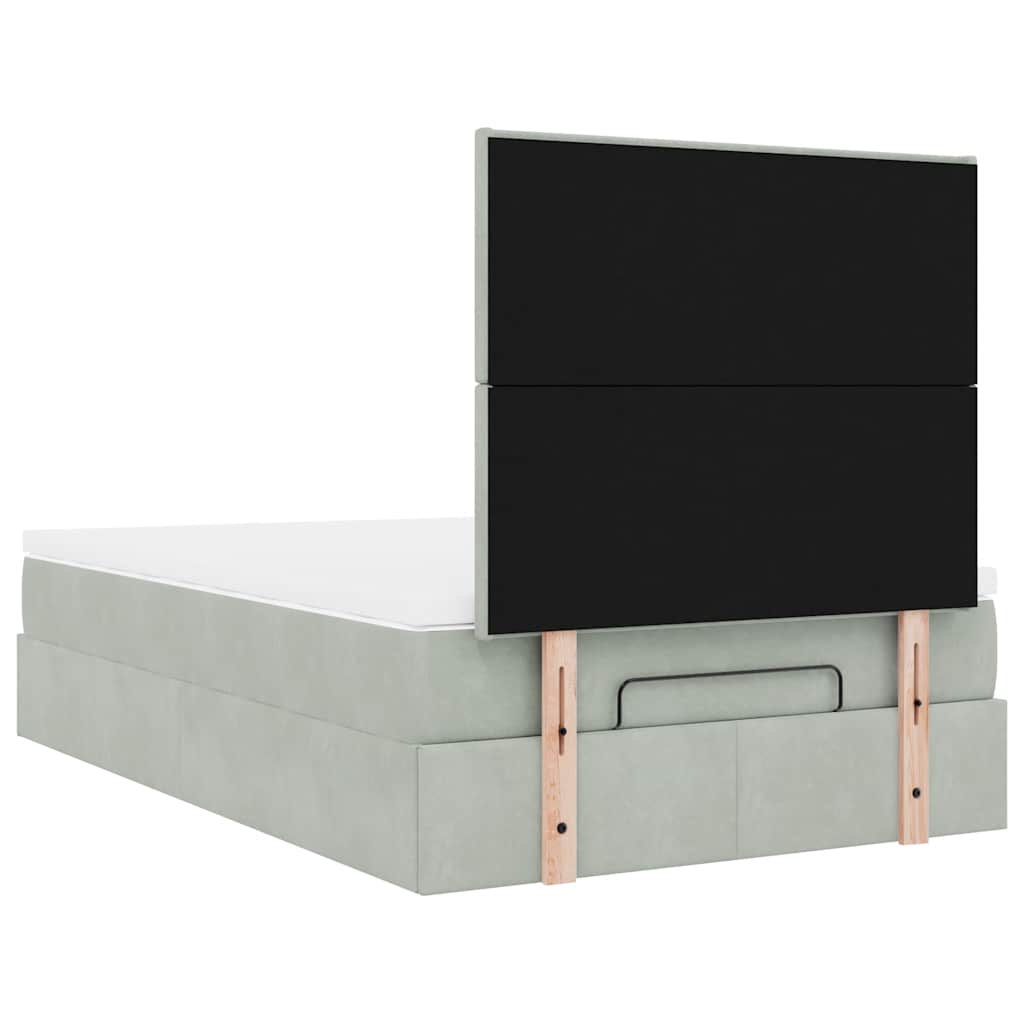 Struttura Letto Pouf con Materassi 120x190 cm Velluto | homemem39