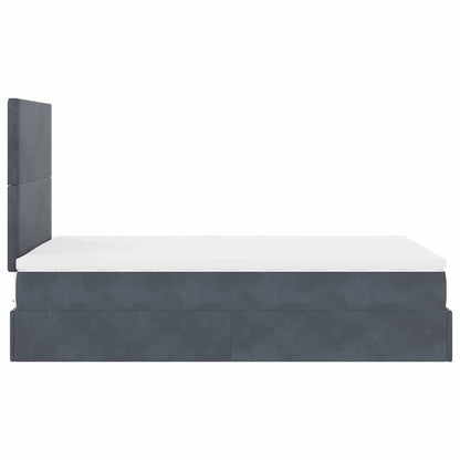 Struttura Letto Pouf con Materassi 80x200 cm Velluto | homemem39