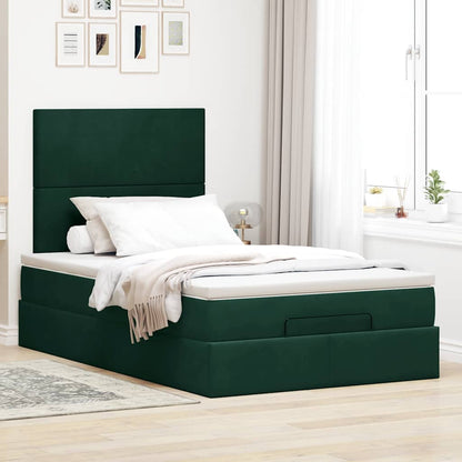 Struttura Letto Pouf con Materassi 120x190 cm Velluto | homemem39