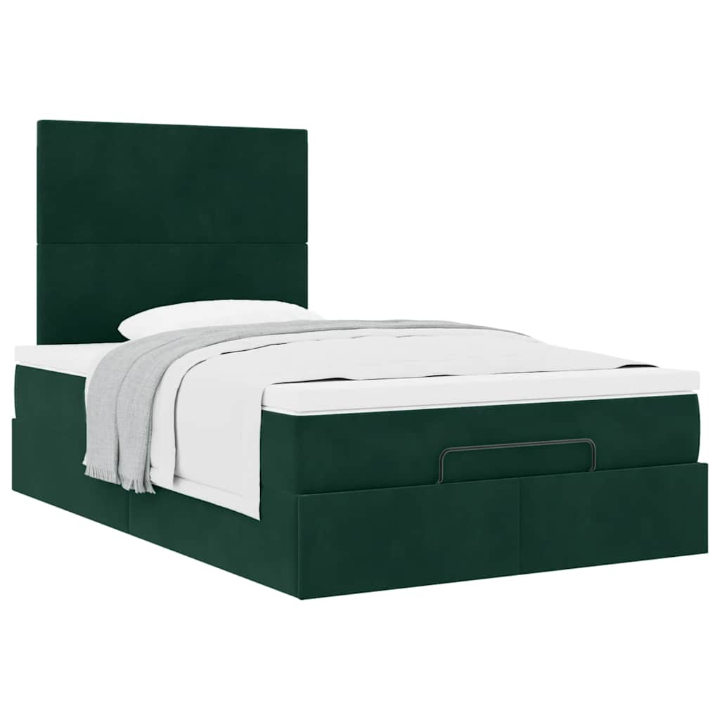 Struttura Letto Pouf con Materassi 120x190 cm Velluto | homemem39