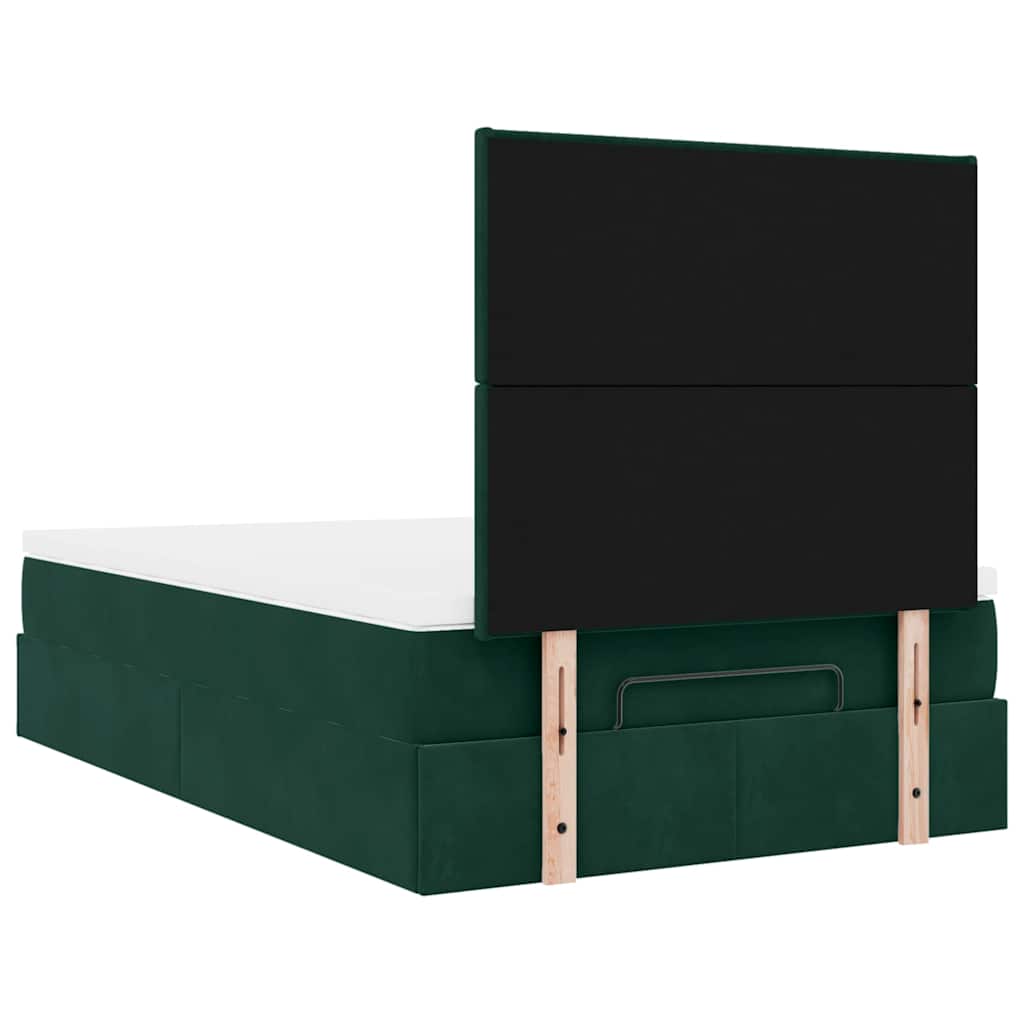 Struttura Letto Pouf con Materassi 120x190 cm Velluto | homemem39