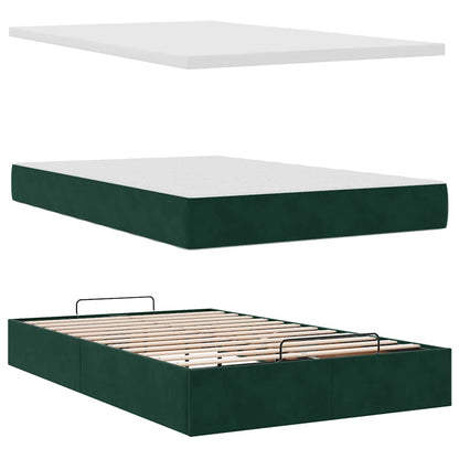 Struttura Letto Pouf con Materassi 120x190 cm Velluto | homemem39
