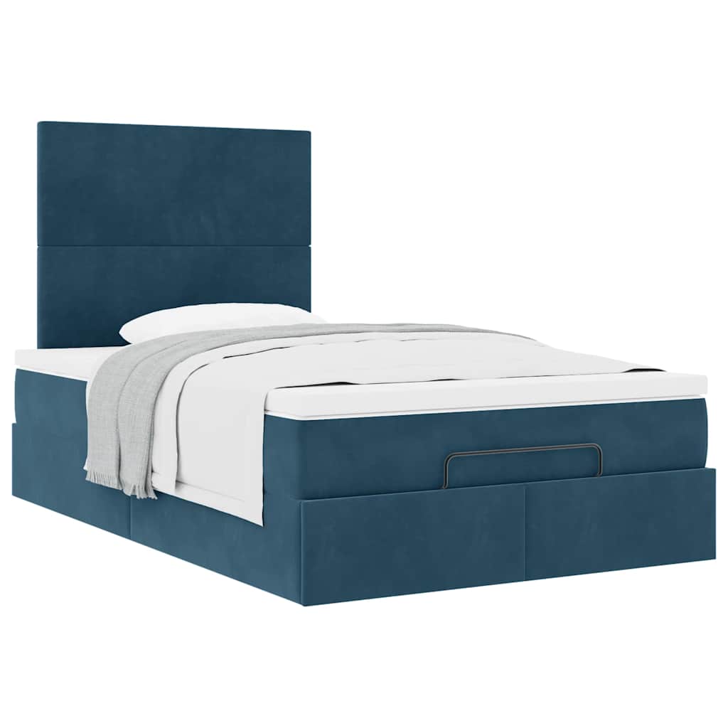 Struttura Letto Pouf con Materassi 120x190 cm Velluto | homemem39