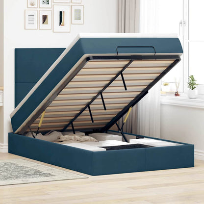 Struttura Letto Pouf con Materassi 120x190 cm Velluto | homemem39