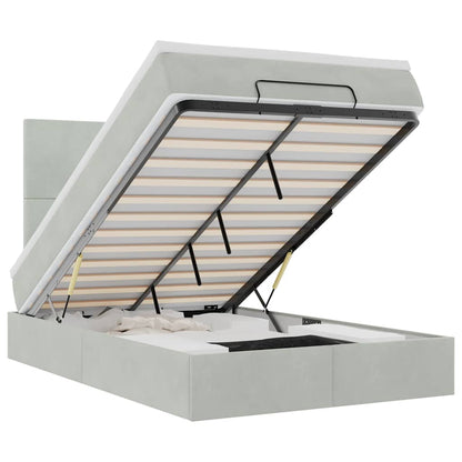 Struttura Letto Pouf con Materassi 120x200 cm Velluto - homemem39