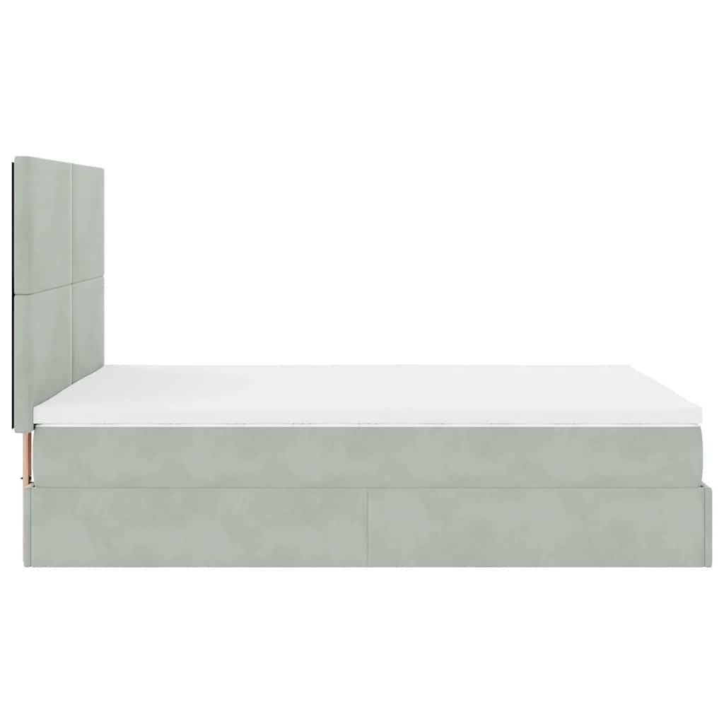 Struttura Letto Pouf con Materassi 140x190 cm Velluto | homemem39