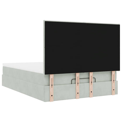 Struttura Letto Pouf con Materassi 140x190 cm Velluto | homemem39