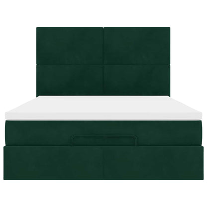 Struttura Letto Pouf con Materassi 140x190 cm in Velluto | homemem39