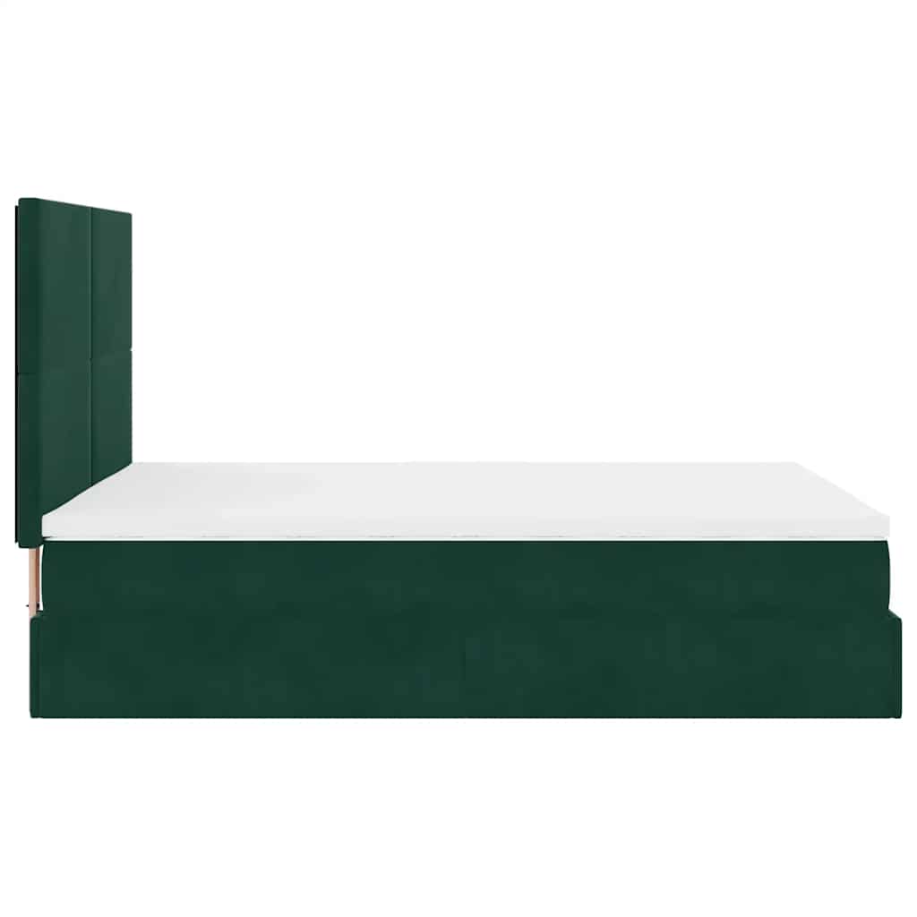 Struttura Letto Pouf con Materassi 140x190 cm in Velluto | homemem39