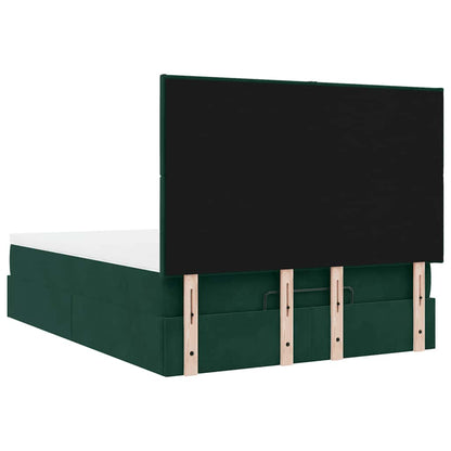 Struttura Letto Pouf con Materassi 140x190 cm in Velluto | homemem39