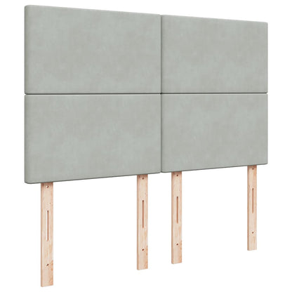 Struttura Letto Pouf con Materassi 140x200 cm in Velluto