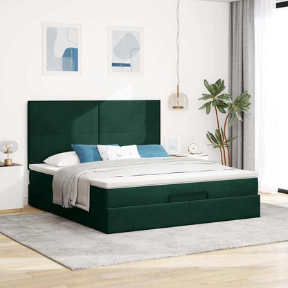 Struttura Letto Pouf con Materassi 160x200 cm Velluto | homemem39