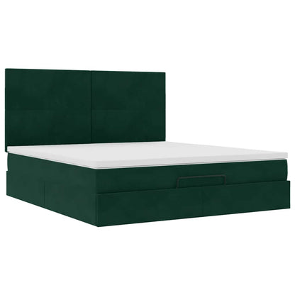 Struttura Letto Pouf con Materassi 160x200 cm Velluto | homemem39