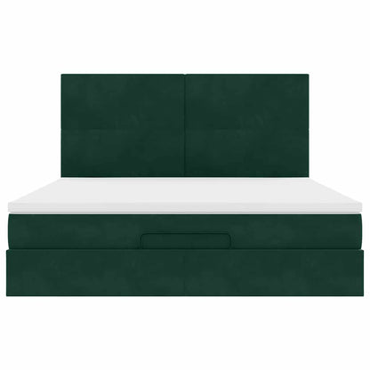 Struttura Letto Pouf con Materassi 160x200 cm Velluto | homemem39
