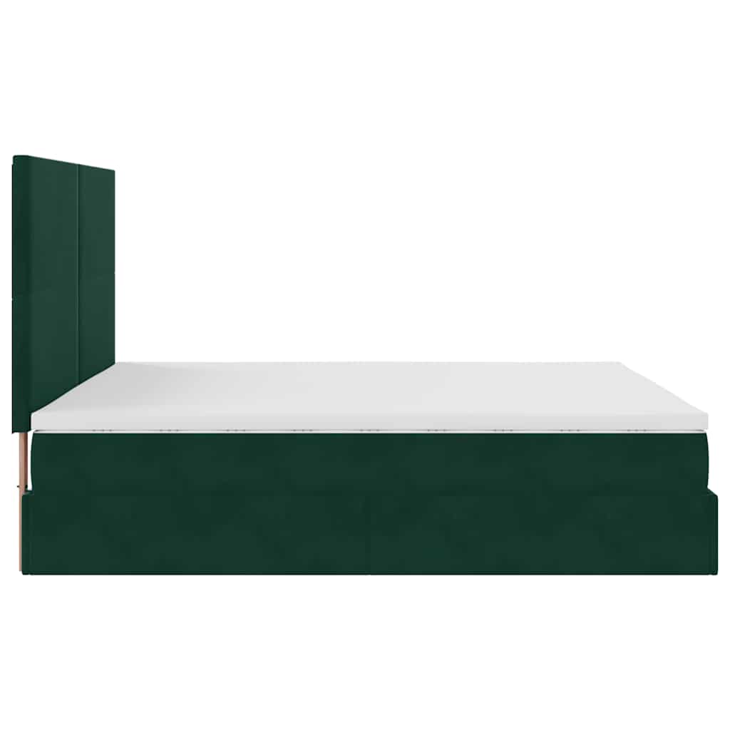 Struttura Letto Pouf con Materassi 160x200 cm Velluto | homemem39