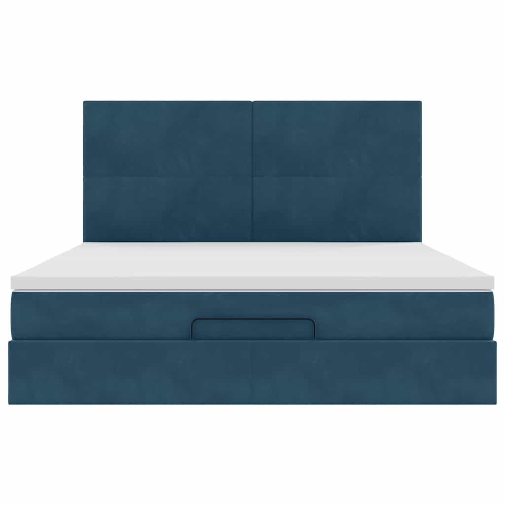 Struttura Letto Pouf con Materassi 160x200 cm Velluto | homemem39