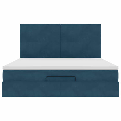 Struttura Letto Pouf con Materassi 160x200 cm Velluto | homemem39