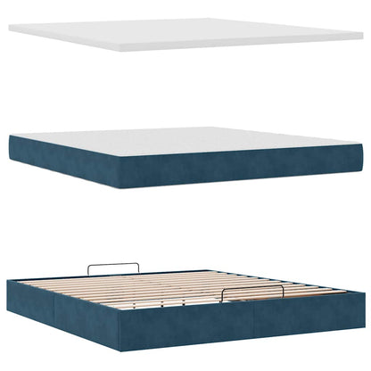 Struttura Letto Pouf con Materassi 160x200 cm Velluto | homemem39