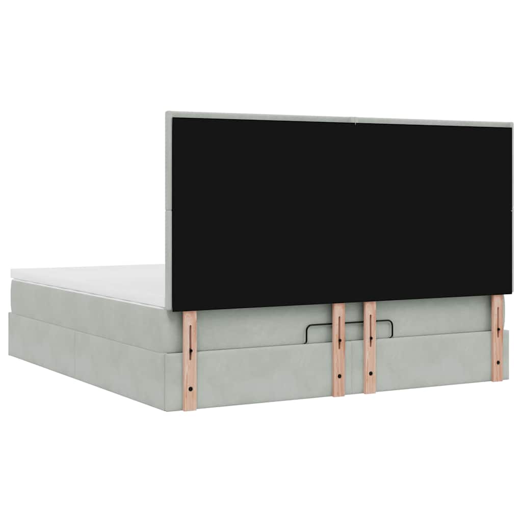 Struttura Letto Pouf con Materassi 180x200 cm Velluto | homemem39