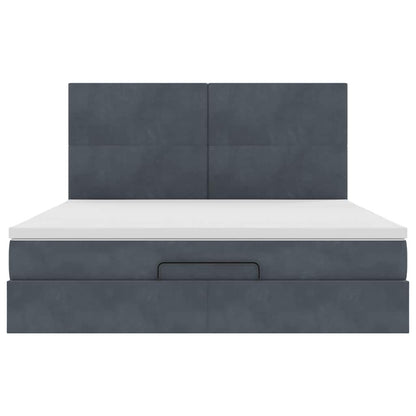 Struttura Letto Pouf con Materassi 180x200 cm Velluto | homemem39