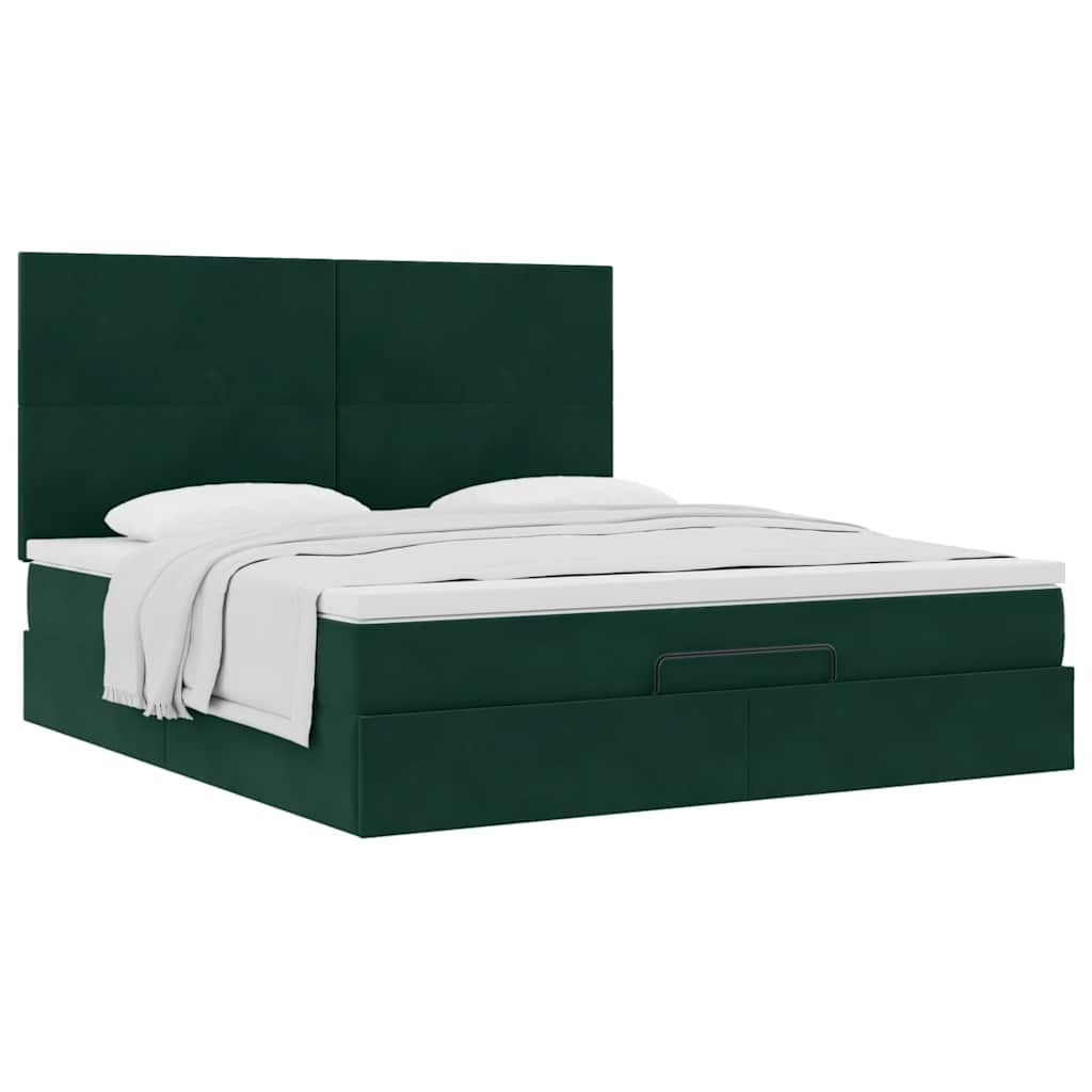 Struttura Letto Pouf con Materassi 180x200 cm Velluto | homemem39