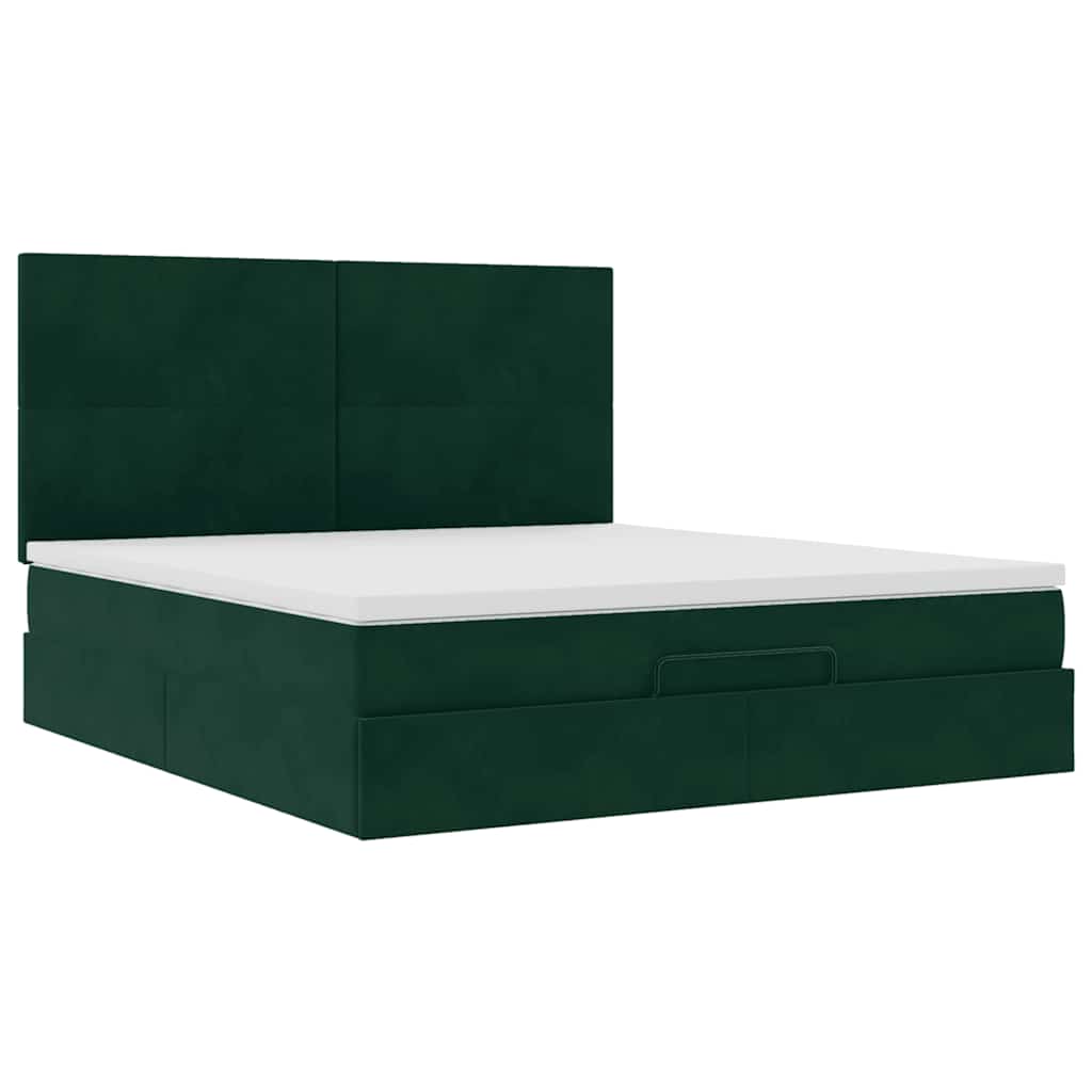 Struttura Letto Pouf con Materassi 180x200 cm Velluto | homemem39