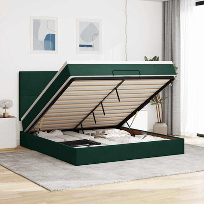 Struttura Letto Pouf con Materassi 180x200 cm Velluto | homemem39