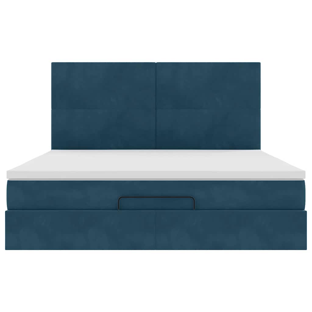 Struttura Letto Pouf con Materassi 180x200 cm Velluto | homemem39