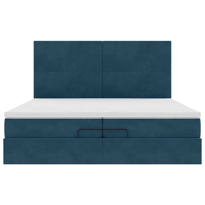 Struttura Letto Pouf con Materassi 200x200 cm Velluto | homemem39