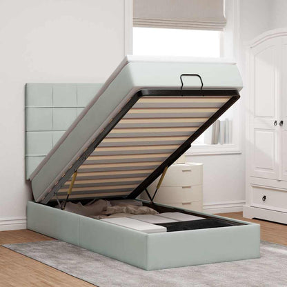 Struttura Letto Pouf con Materassi 80x200 cm in Velluto