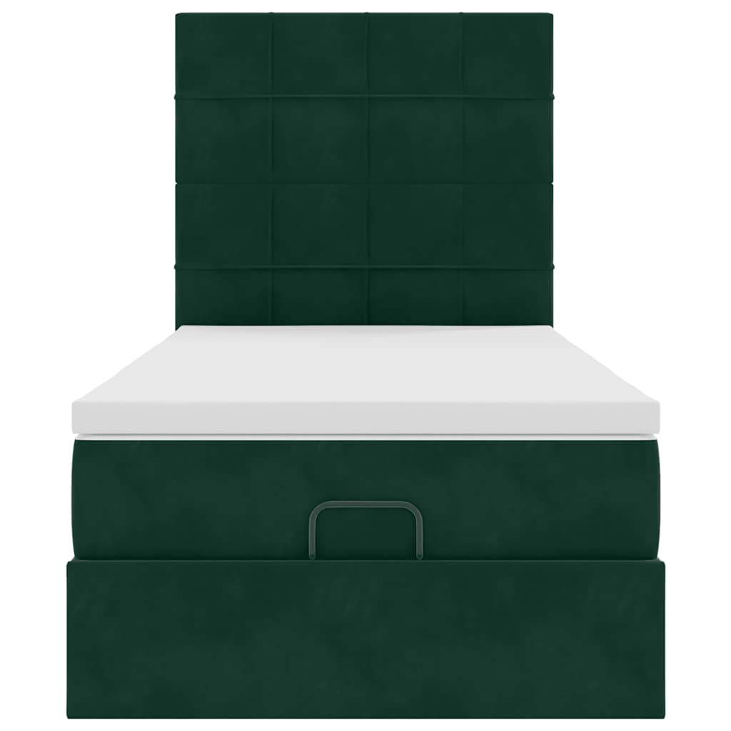 Struttura Letto Pouf con Materassi 90x190 cm in Velluto | homemem39