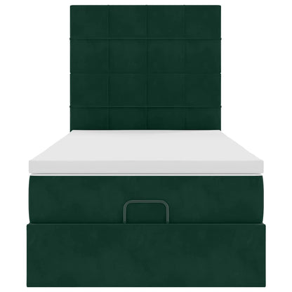 Struttura Letto Pouf con Materassi 90x190 cm in Velluto | homemem39