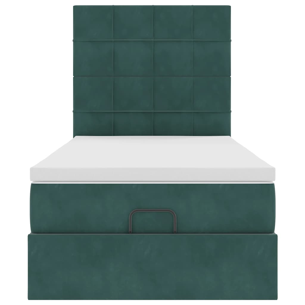 Struttura Letto Pouf con Materassi 90x200 cm in Velluto - homemem39