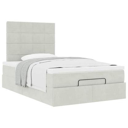 Struttura Letto Pouf con Materassi 120x190 cm Velluto | homemem39